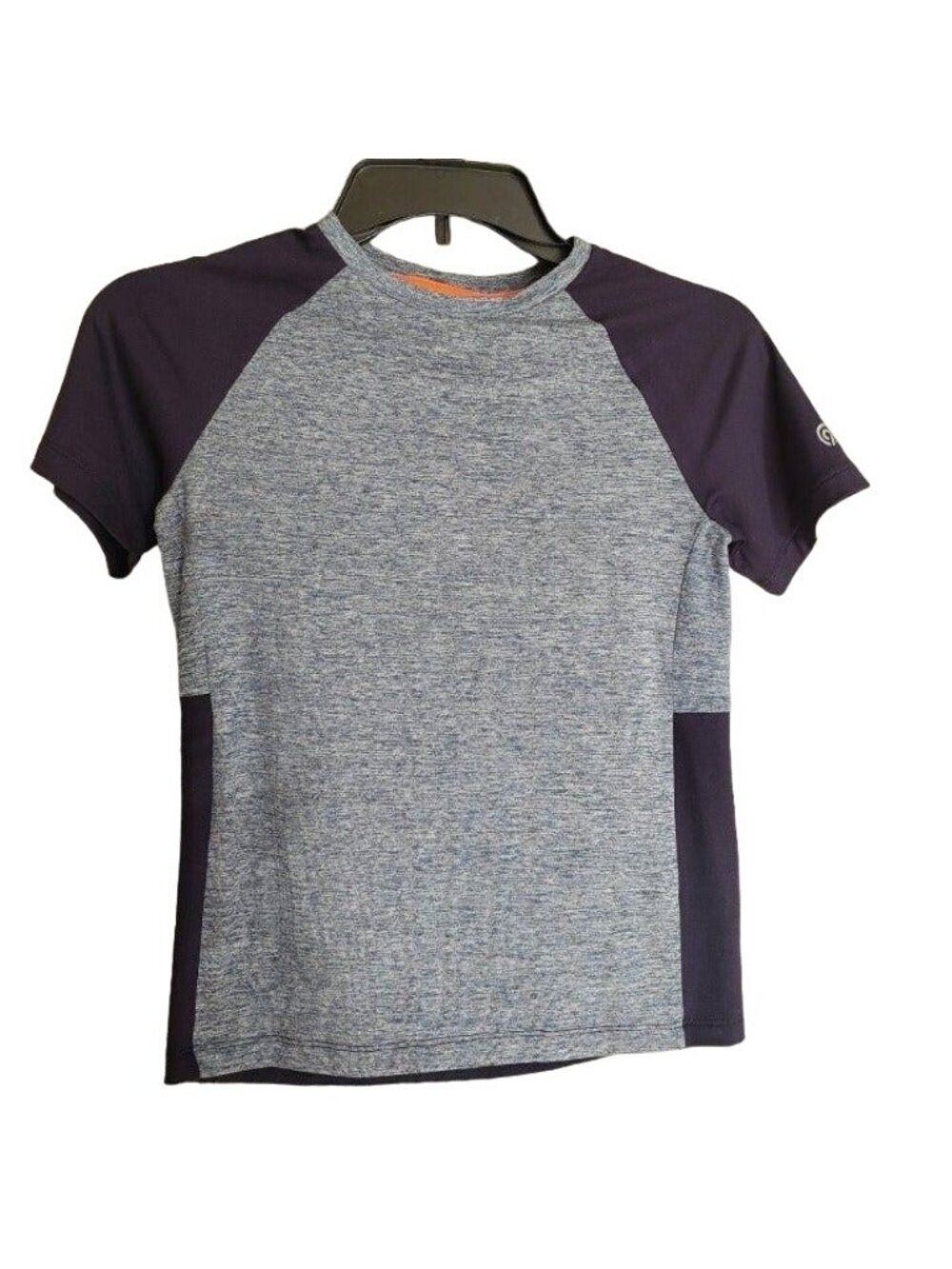 Champion Boys S Performance Tee Blue Heathered SS Stretchy Athletic Jersey Tee